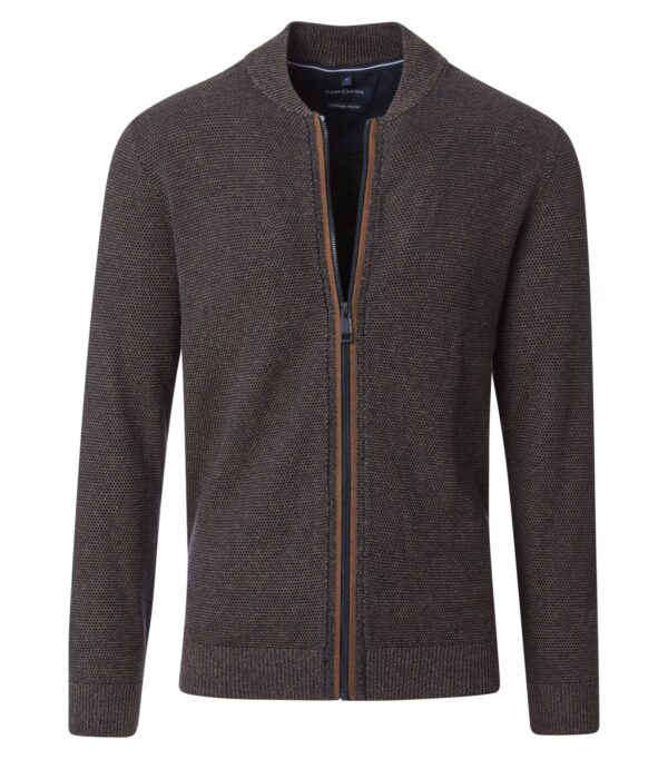 Casa Moda strik cardigan rain drum brun meleret