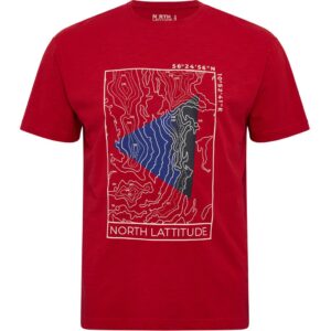 North latitude t-shirt med print rød
