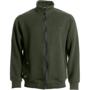 Roberto Jeans sweat jakke fuld lyn mørk oliven