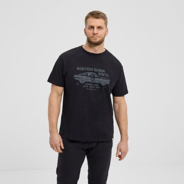 North 56°4 t-shirt med print sort TALL – Bild 2