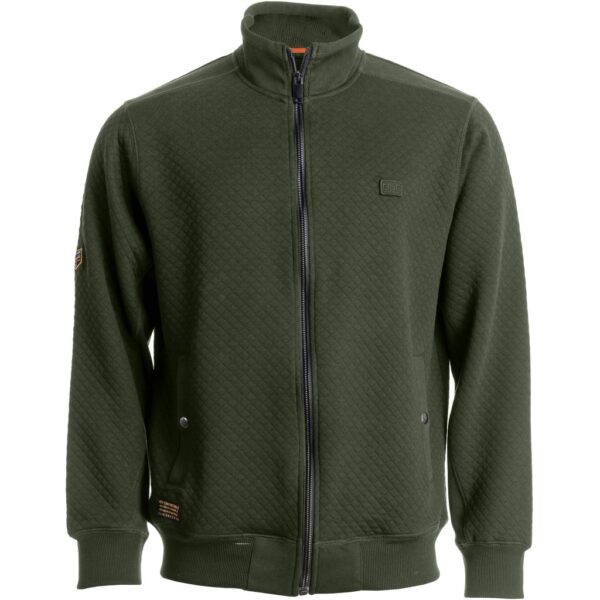Roberto Jeans sweat jakke fuld lyn mørk oliven