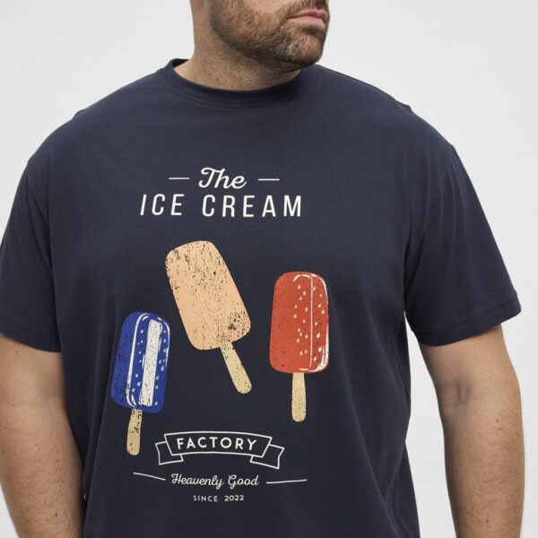 North latitude t-shirt printed ispind nat blå - Billede 3