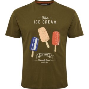 North latitude t-shirt printed ispind army grøn