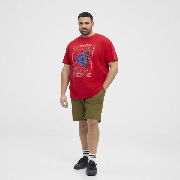 North latitude t-shirt med print rød - Billede 3