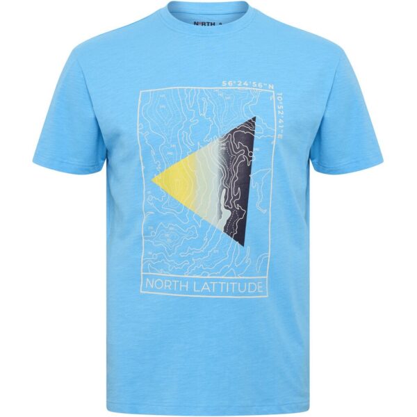 North latitude t-shirt med print turkis