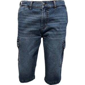Roberto Jeans cargo capri cowboy denim blå
