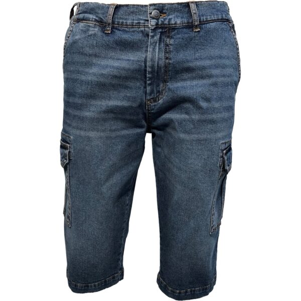 Roberto Jeans cargo capri cowboy denim blå