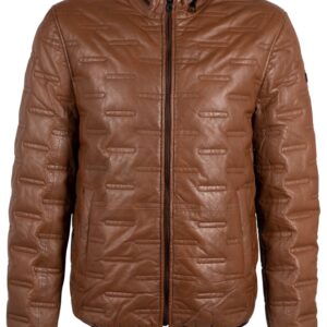 Gipsy skindjakke i lam kort model Cognac