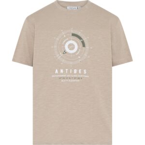 Compass Classic t-shirt med print sand