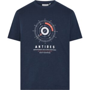 Compass Classic t-shirt med print marine blå