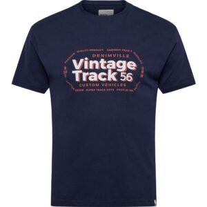 North 56°4 t-shirt med print marine blå