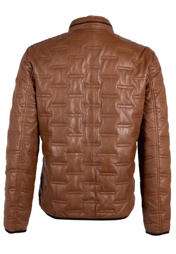 Gipsy skindjakke i lam kort model Cognac – Bild 3