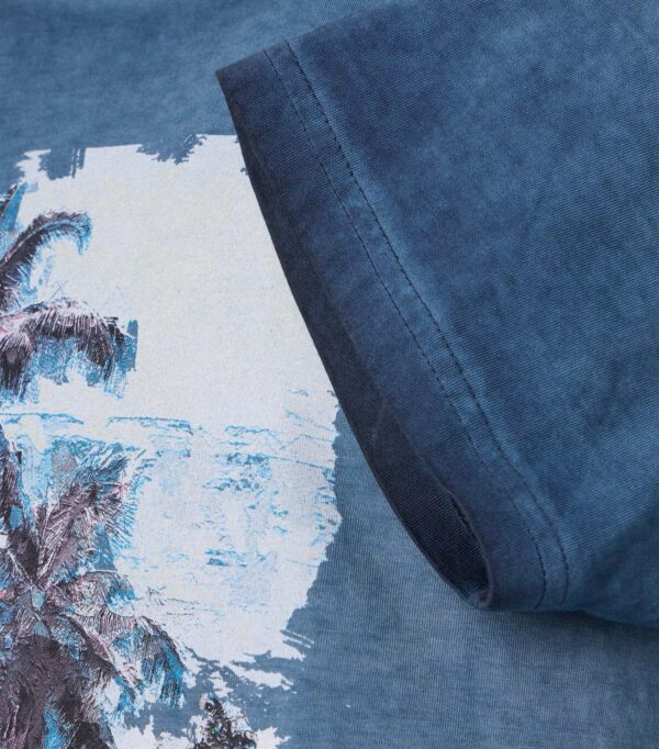 Casa Moda t-shirt med tryk long beach med volkevogn bobbel blå - Billede 4