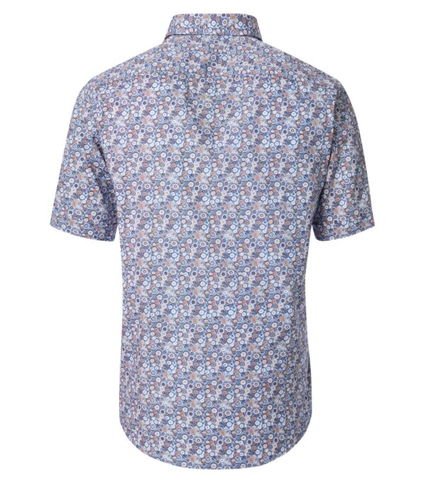 Casa Moda casual fit skjorte kort ærmer med sommer mønster blå - Billede 3