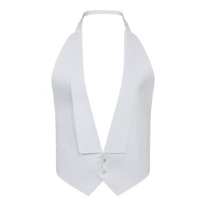 Sunwill kjole vest piqué hvid