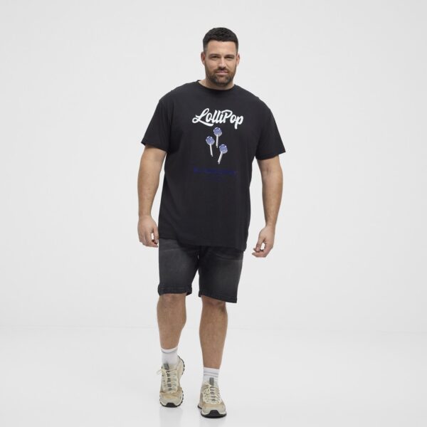 North latitude t-shirt printed sort - Billede 4