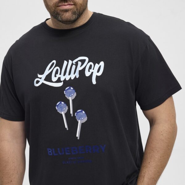 North latitude t-shirt printed sort - Billede 5