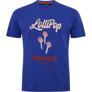 North latitude t-shirt printed cobolt blå