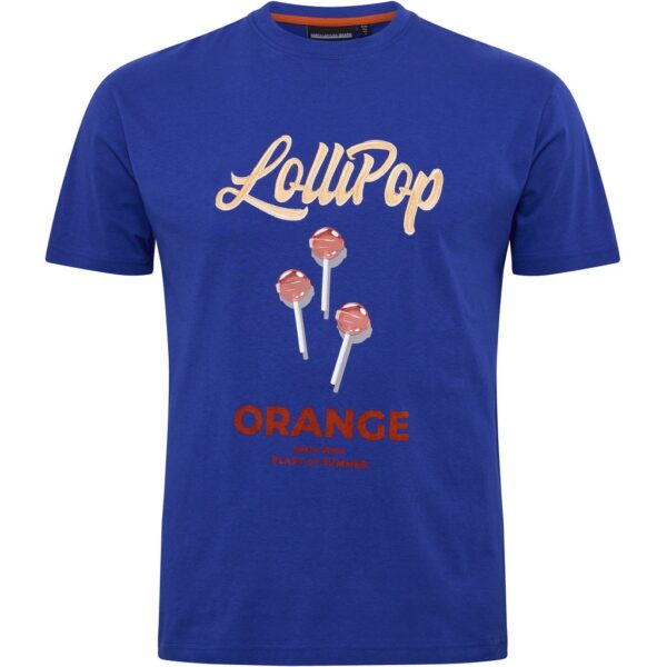 North latitude t-shirt printed cobolt blå