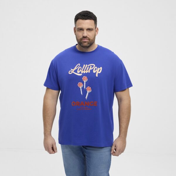 North latitude t-shirt printed cobolt blå - Billede 2