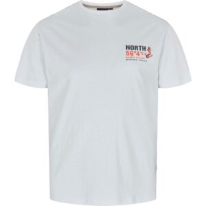 North 56°4 t-shirt med lille print lys blå