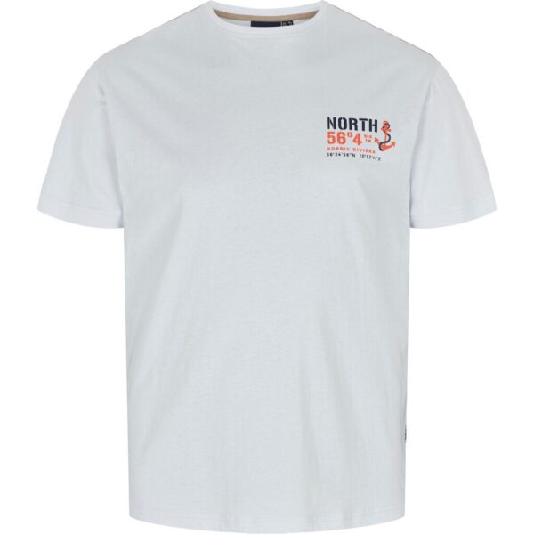 North 56°4 t-shirt med lille print lys blå