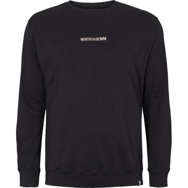North 56denim / north 56°4 sweatshirt med brodering sort