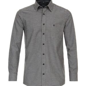 Casa Moda flannel skjorter I comfort fit grå sort ternet