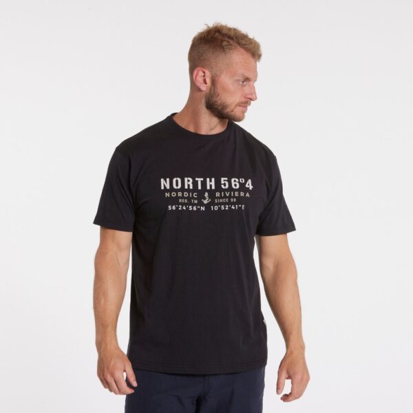 North 56°4 denim t-shirt med print på brystet sort TALL - Billede 2