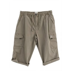 Athletes Collective Capri Modell Bacoli mit Knopf und Kordelzug Taille sand