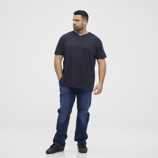 North latitude t-shirt med v-hals nat sky blå - Billede 4