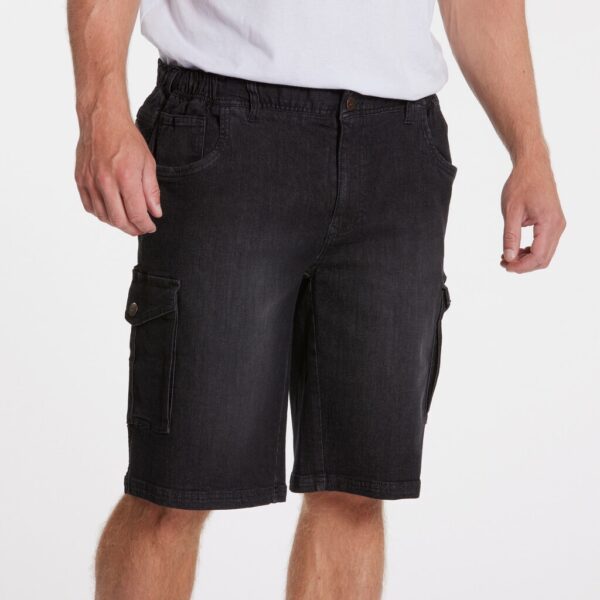 North 56°4 cargo short med elastik talje slidt sort – Bild 3