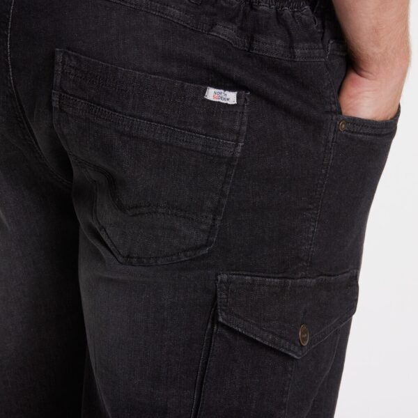 North 56°4 cargo short med elastik talje slidt sort – Bild 4