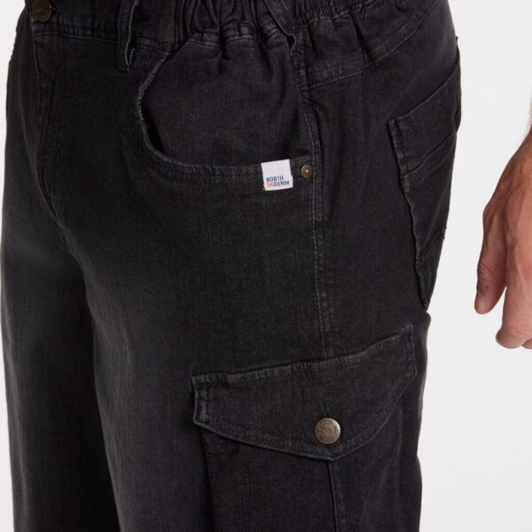North 56°4 cargo short med elastik talje slidt sort – Bild 5