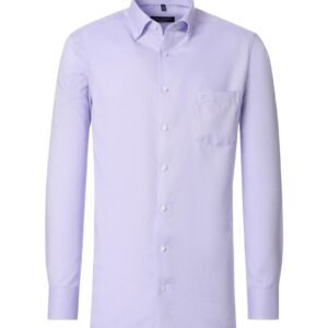 Casa Moda comfort fit skjorte lange ærmer lys lilla og button down og i Oxford