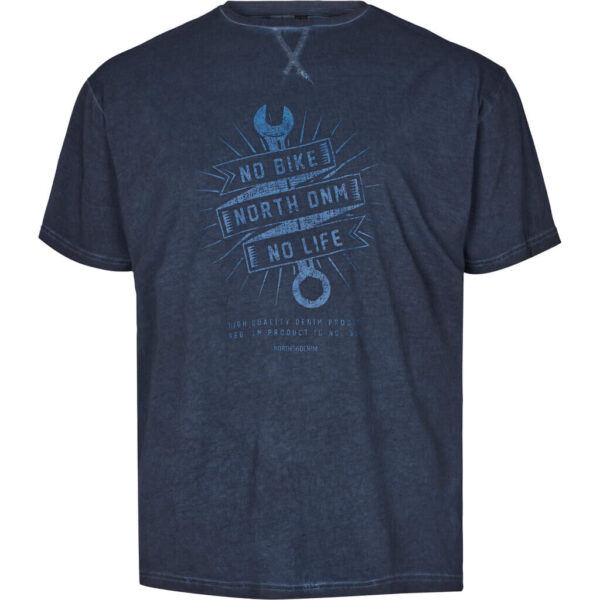 North 56demin cool dyed t-shirt Marine Blå