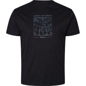 North 56°4 printet t-shirt Sort TALL Globus