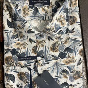 Casa Moda comfort fit skjorte printet blad mønster