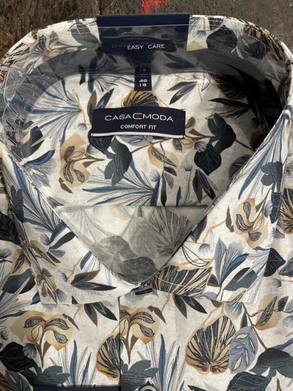 Casa Moda comfort fit skjorte printet blad mønster - Billede 3