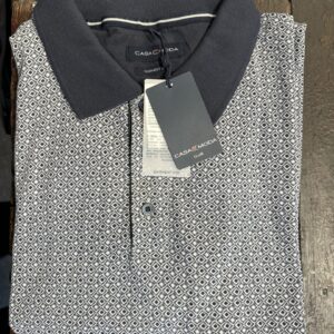 Casa Moda mønster polo i garment dye kvalitet