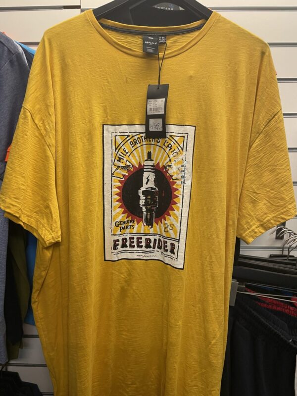 Replika t-shirt med print Gul