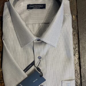 Casa Moda kort ærmet skjorte comfort fit svag grøn meleret