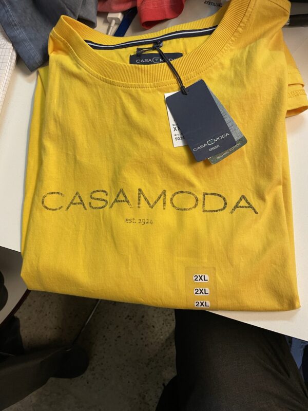 Casa Moda t-shirt med print på brystet gul
