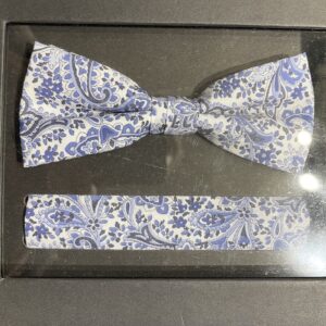 Casa Moda butterfly og pynte tørklæde Blå paisley mønster