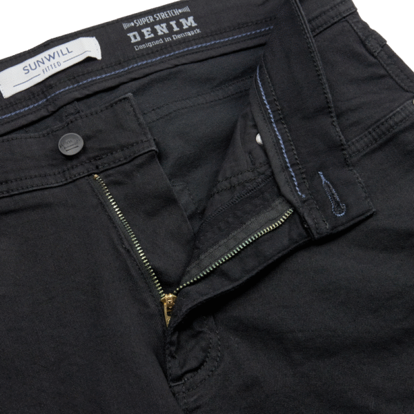 Sunwill fitted stretch jeans Sort - Billede 4