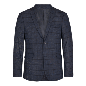 Will blazers regular fit blå ternet jakke