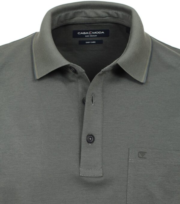 Casa Moda “easy care ” polo med lomme agave grøn - Billede 4