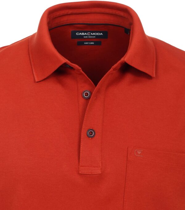 Casa Moda easy care polo med lomme og farve ketchup – Bild 4
