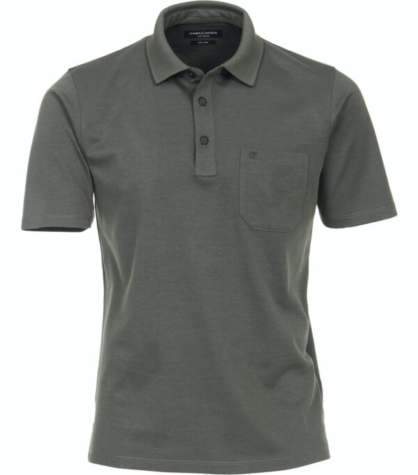 Casa Moda “easy care ” polo med lomme agave grøn