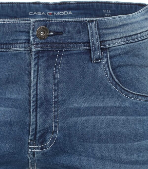 Casa Moda cowboy bermuda med stretch denim blå - Billede 3